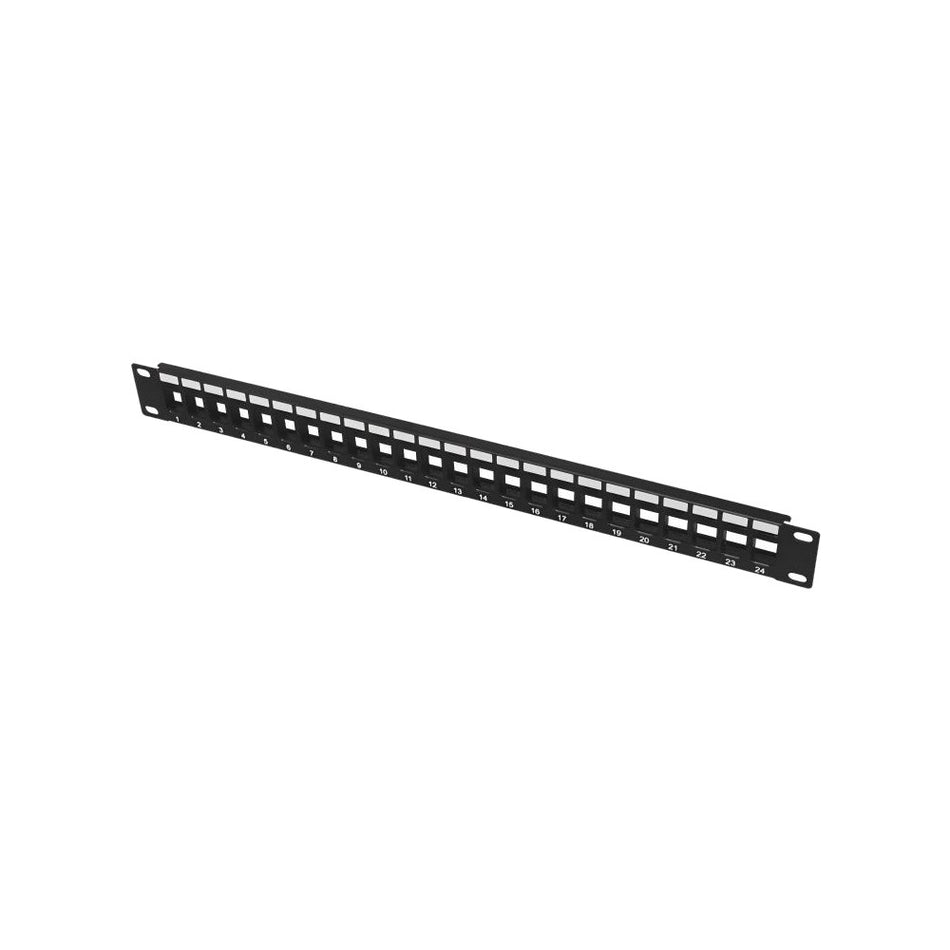 Keystone Patch Panel 24 Θέσεων 1U Power On BPP-U-24 UTP με Βάση Στήριξης