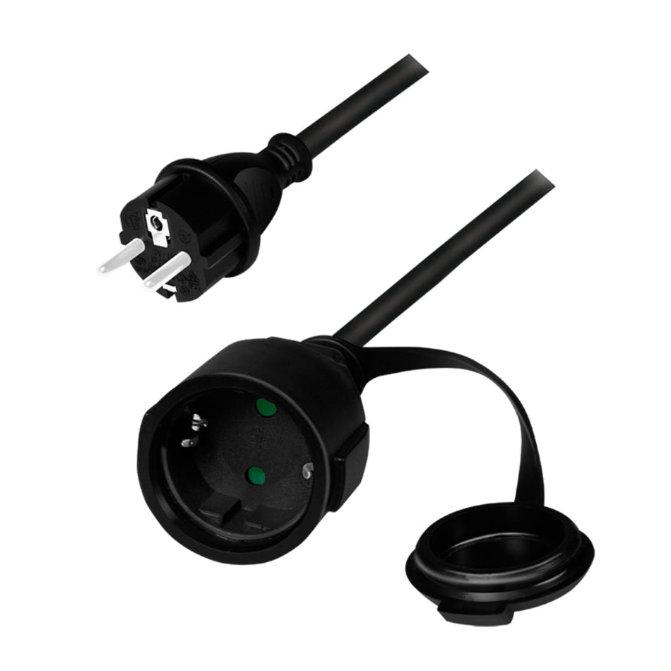 Câble de rallonge électrique Logilink LPS102 5m Noir