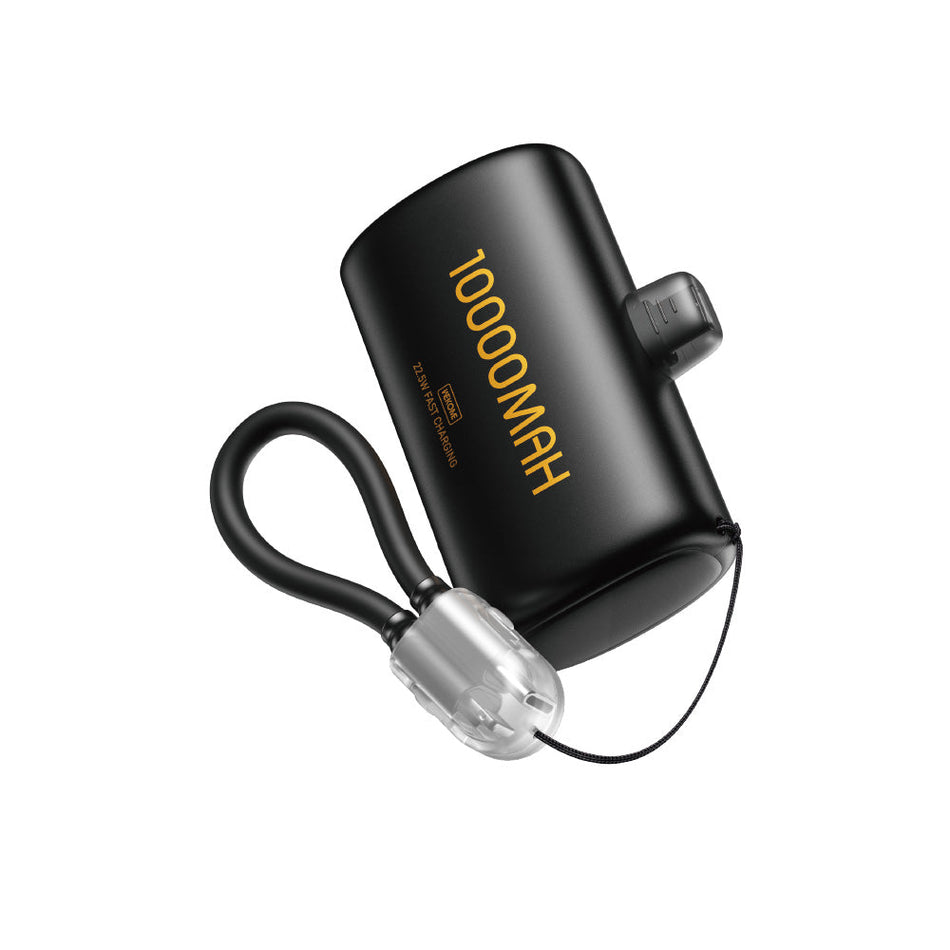 Power Bank 10000mAh PD 22,5W WK WP-113 2 Anschlüsse, mit USB-C/Lightning Kabel Schwarz