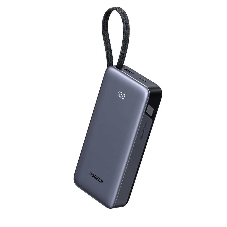 Power Bank 20000mAh PD 45W UGREEN PB536 55988B 2-Port, mit USB-C Kabel Grau