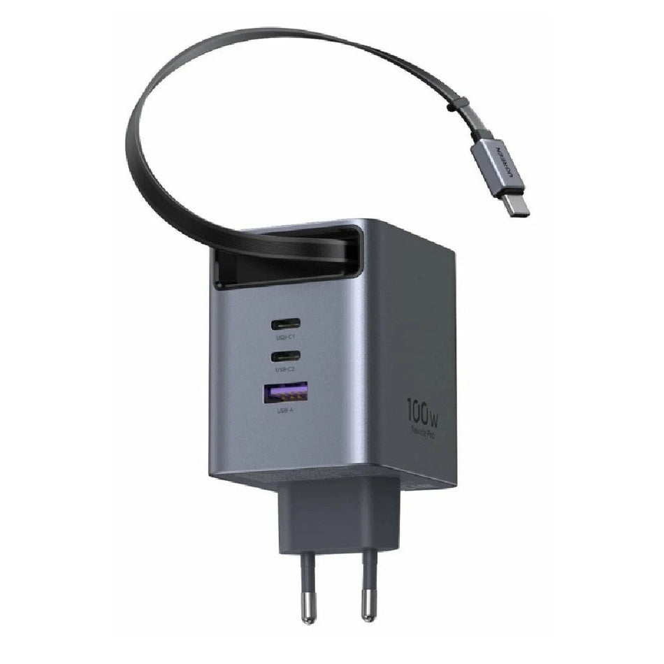 GaN PD 100W UGREEN X616 65828 Heimladegerät 3 Anschlüsse, mit USB-C 100W Kabel Grau