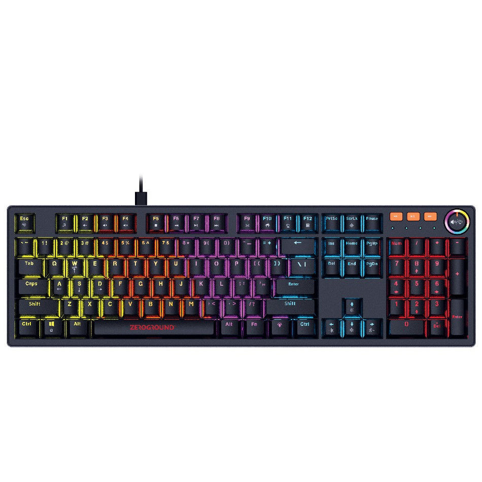 Zeroground KB-3900G SAKIMO v2.0 kabelgebundene mechanische Gaming-RGB-Tastatur