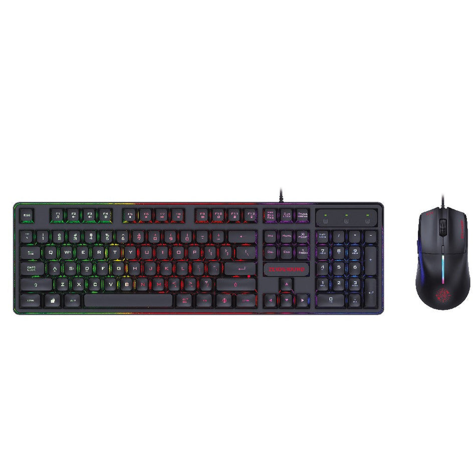 Gaming-Tastatur & -Maus kabelgebunden RGB Zeroground KB-2400GUMS AZAI v3.0