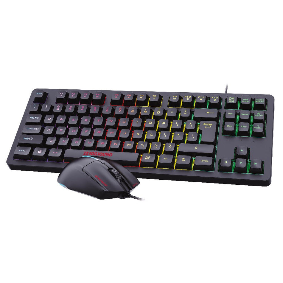 Kabelgebundene Gaming-Tastatur & Maus RGB Zeroground KB-2300GUMS SOKI v3.0