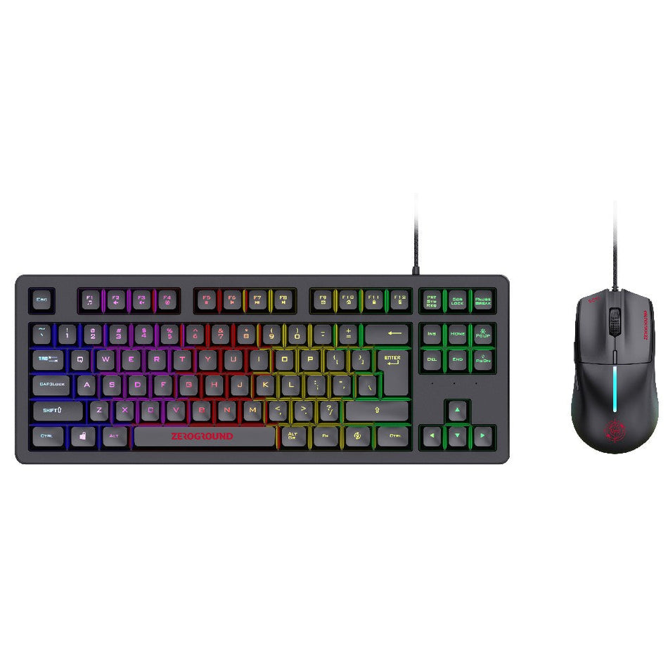 Kabelgebundene Gaming-Tastatur & Maus RGB Zeroground KB-2300GUMS SOKI v3.0