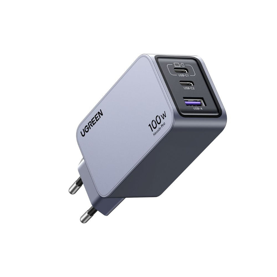 UGREEN X757 25874 GaN PD 100W Ladegerät 3-Port, mit USB-C 100W 1.5m Kabel Grau