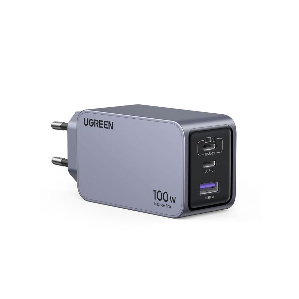 UGREEN X757 25874 GaN PD 100W Ladegerät 3-Port, mit USB-C 100W 1.5m Kabel Grau