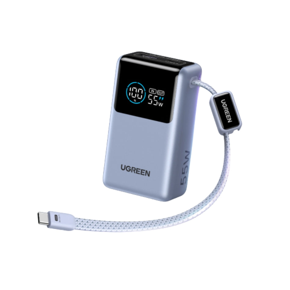 Power Bank 10000mAh 55W UGREEN PB727 75701B 2 Θέσεων, με καλώδιο USB-C