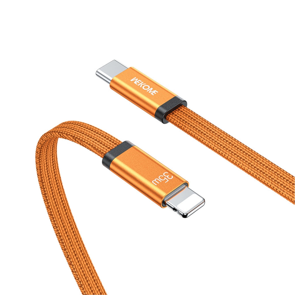 Καλώδιο Φόρτισης WK WDC-C17 USB-C σε Lightning PD 35W 1.2m Πορτοκαλί