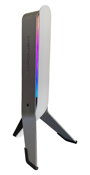 Lc Power Rgb Usb Hub & Headphone Holder White