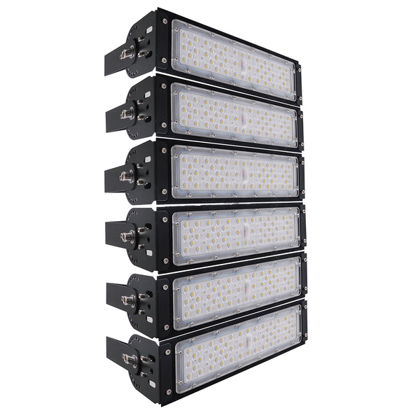 GOLIATH 90100-6 LED Προβολέας Γηπέδου - Φωτιστικό Tunnel 300W 48000LM 75°*135° AC 100-277V IP65 -  Ψυχρό Λευκό 5000K - MeanWell Driver & LumiLEDs Chip - 5 Years Warranty