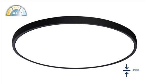 ΦΩΤΙΣΤΙΚΟ LED 32W ΣΤΡΟΓΓΥΛΟ 3CCT ΜΑΥΡΟ Φ40 3840L