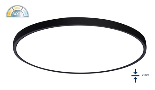 ΦΩΤΙΣΤΙΚΟ LED 45W ΣΤΡΟΓΓΥΛΟ 3CCT ΜΑΥΡΟ Φ60 5400L
