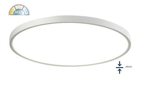 ΦΩΤΙΣΤΙΚΟ LED 24W ΣΤΡΟΓΓΥΛΟ 3CCT ΛΕΥΚΟ Φ300x24 2880L