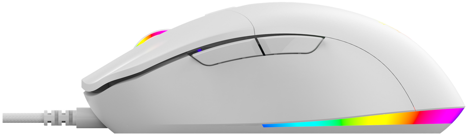 Lamtech Rgb Gaming Mouse 6400 Dpi White 'White Moon'