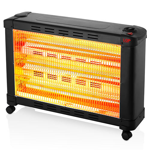 Lgp Maxi Electrical Quartz Heater 3 Barred 2100 W Black
