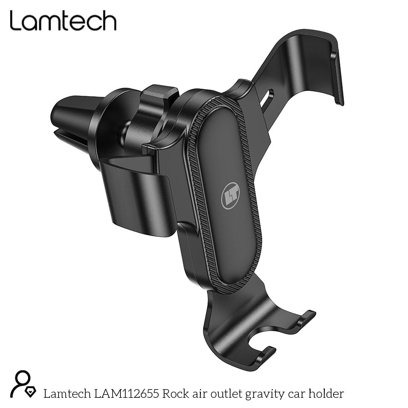 Lamtech Rock Air Outlet In Car Holder Black