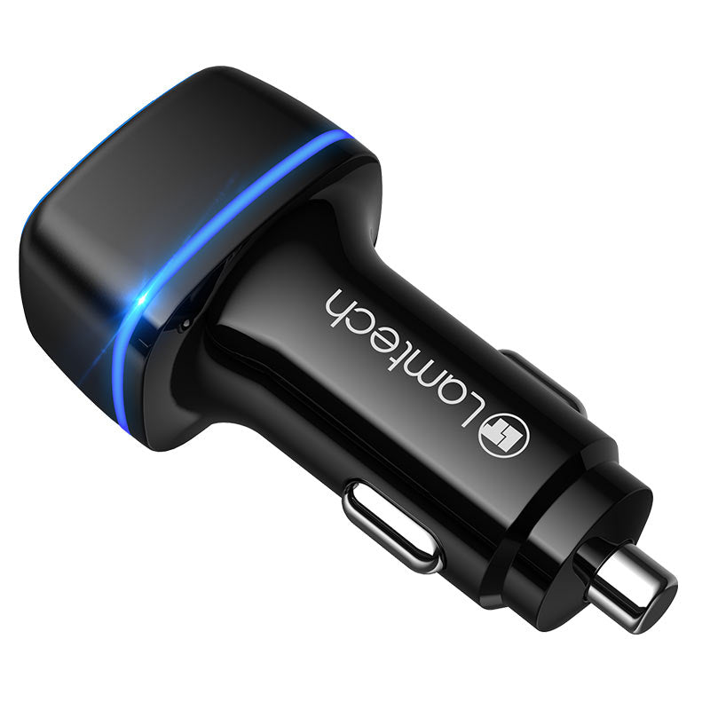 Lamtech 2x Usb 2,4 A Car Charger For Mobile Phones Black