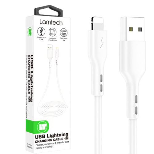 Lamtech Charging & Datacable Lightning 1 M White
