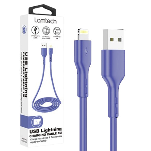Lamtech Charging & Datacable Lightning 1m Blue