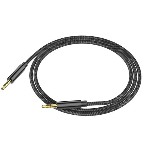 Lamtech Audiocable Braided 1m 3.5mm To 3.5mm Black