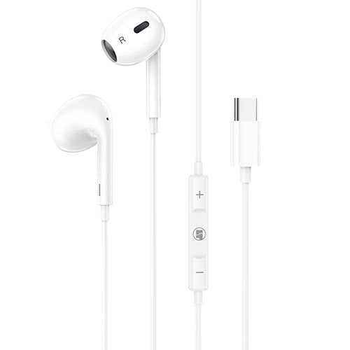 Lamtech Type C Mobile Earphones With Microphone White