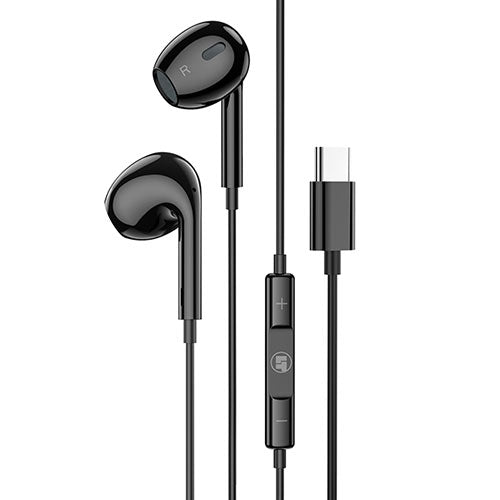 Lamtech Type C Mobile Earphones With Microphone Black
