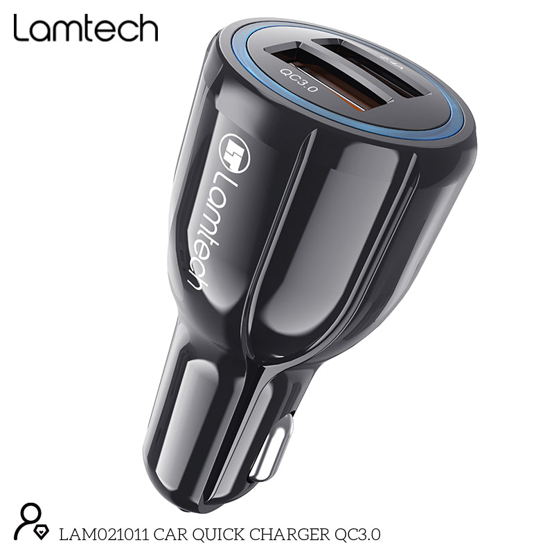 Lamtech Car Quick Charger Qc3.0 3.1 A Black