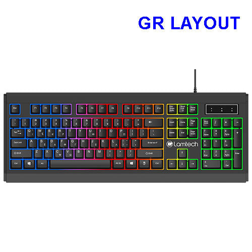 Lamtech Wired Gr Keyboard With Rainbow Backlight