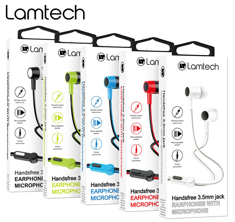 Lamtech Handsfree With Mic 3,5 Mm Jack Black
