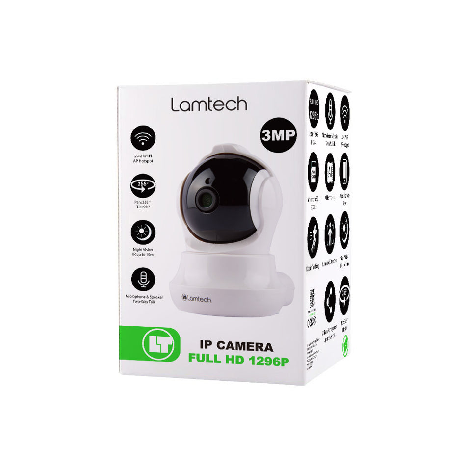 Lamtech Full Hd 1296 P Ip Camera With 360o Rotation