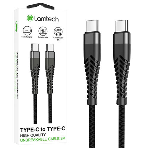 Lamtech Hq Unbreakable Cable Type C To Type C 2 M