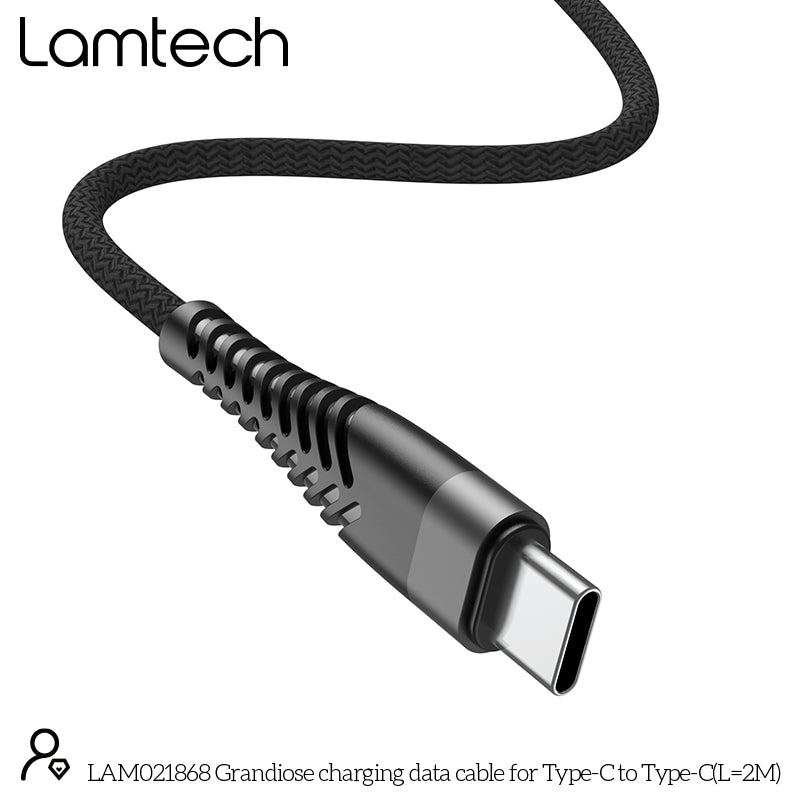 Lamtech Hq Unbreakable Cable Type C To Type C 2 M