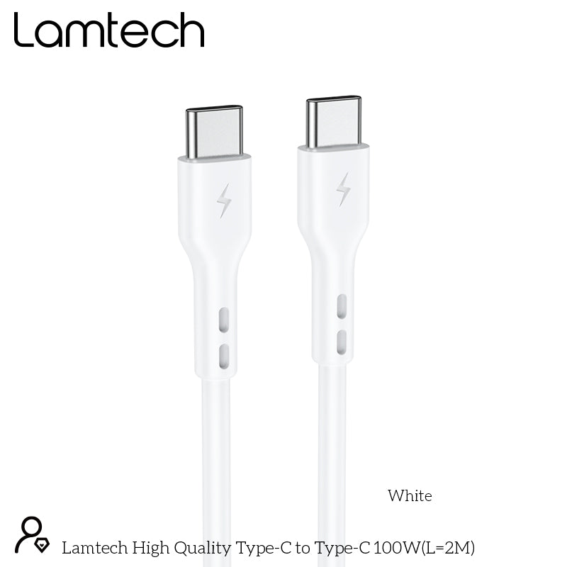 Lamtech Cable Type C To Type C 100 W Fast Charge 2 M