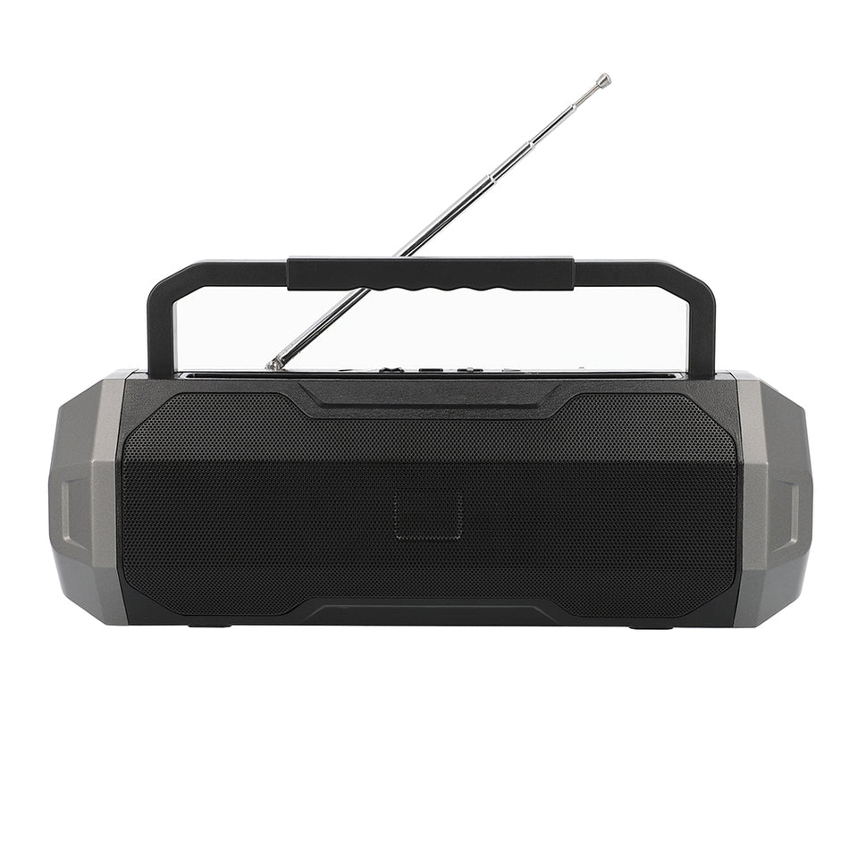 Lamtech Portable Fm Radio Speaker With Flashlight & Mobile Phone Holder