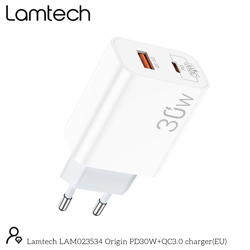 Lamtech Charger Usb Qc3.0/Type C 30 W