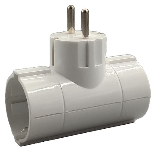 Lamtech Power Socket Splitter With 2 Schuko Outlets White