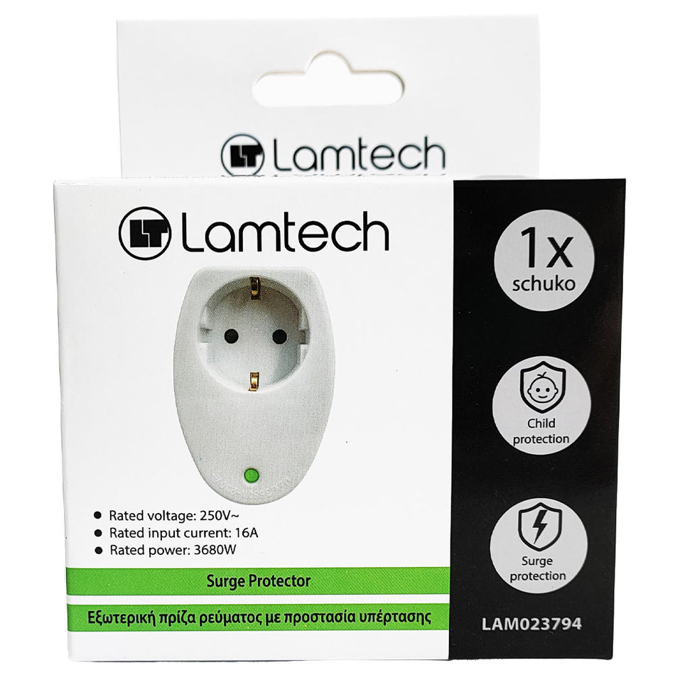 Lamtech Surge Protector 16 A 250 V 3680 W White