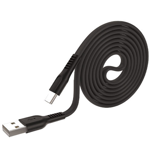 Lamtech Type C 3.0 A Flat Charging Cable 1 M Black