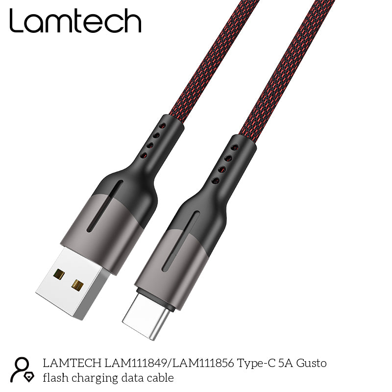 Lamtech Usb Type C Data Cable 5 A 1,2 M Black