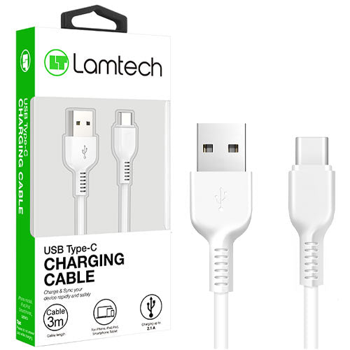 Lamtech Datacable Type C 3 M White