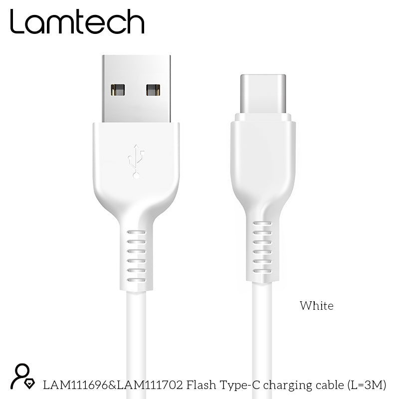 Lamtech Datacable Type C 3 M White