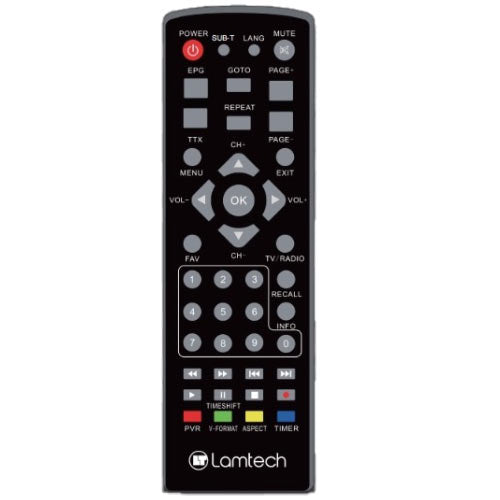 Remote Control For Lamtech Dvb T2 Hd H.265 Lam020915 Bulk