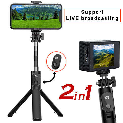 Lamtech 2 In1 Bluetooth Gimbal For Smartphones And Action Cameras