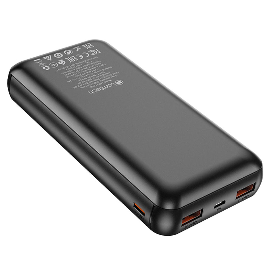 Lamtech Powerbank 20000 Mah Qc3,0+Pd20 W Black