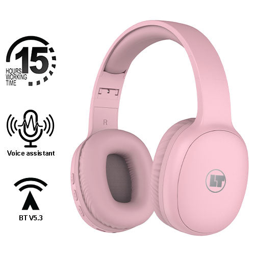 Lamtech Bt5.3 Foldable High Fidelity Headphones Pink