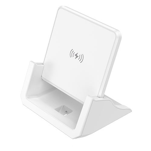 Lamtech Wireless Fast Charger 15 W With Stand White