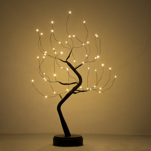 71589 Masă decorativă mai ușoară mini plantă flexibilă cu 48 LED -uri 3W 300lm Baterie caldă 3000K φ40 x y50cm