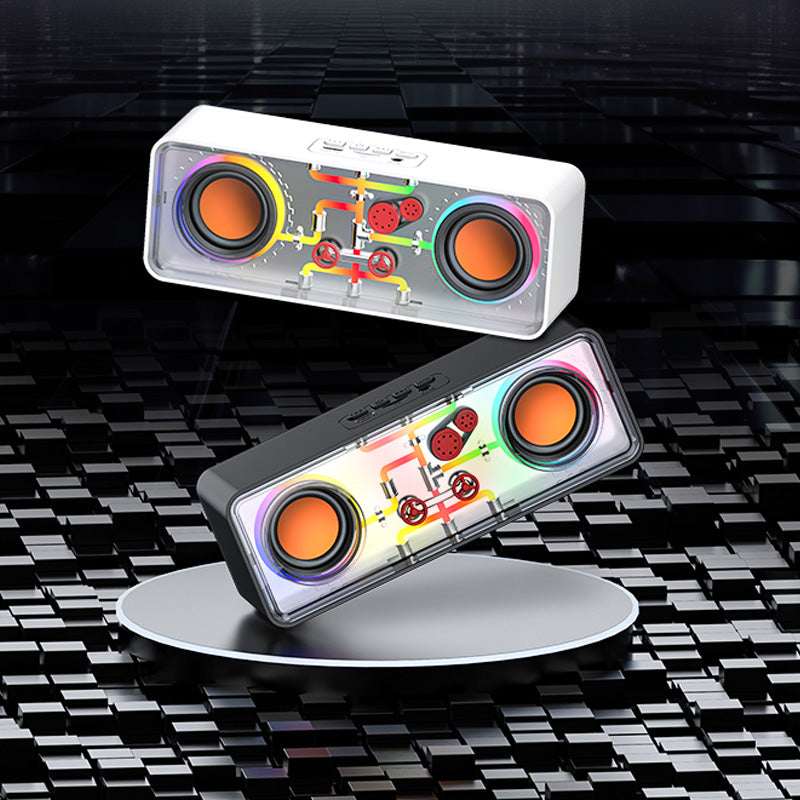 Recci RSK-W38 Space Station - Ασύρματο Φορητό Ηχείο Bluetooth με RGB Φωτισμό - Black