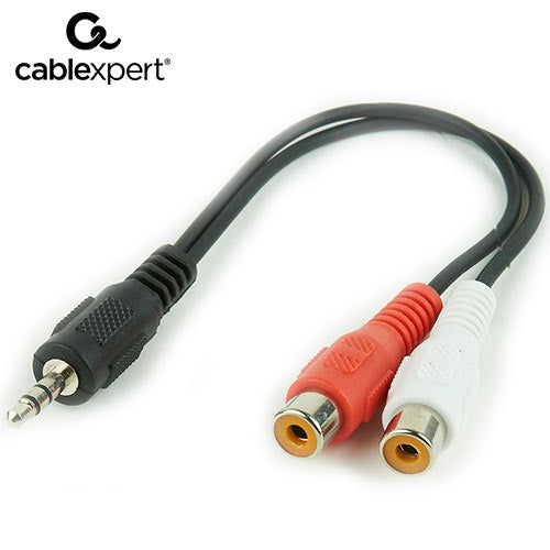 Cablexpert 3.5 Mm Plug To 2 X Rca Sockets Stereo Audio Cable 0,2 M